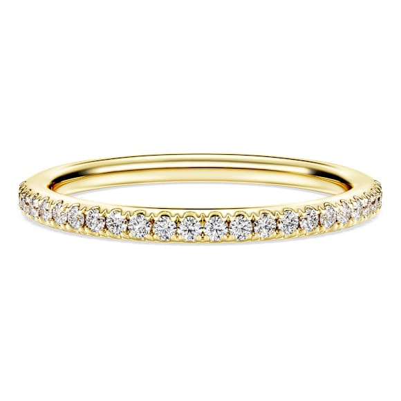 Eternity band ring, Lab-grown diamonds 0.2 ct tw, Round shape, 14K yellow gold - Swarovski, 5710577