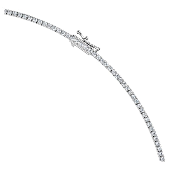 Eternity Tennis necklace, Lab-grown diamonds 3 ct tw, Round shape, 14K white gold - Swarovski, 5710601