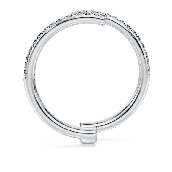 Eternity open band ring, Lab-grown diamonds 0.2 ct tw, Round shape, 14K white gold - Swarovski, 5710608