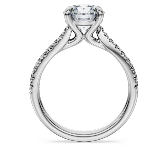 Eternity solitaire ring, Lab-grown diamonds 2.25 ct tw, Round shape, 14K white gold - Swarovski, 5710621