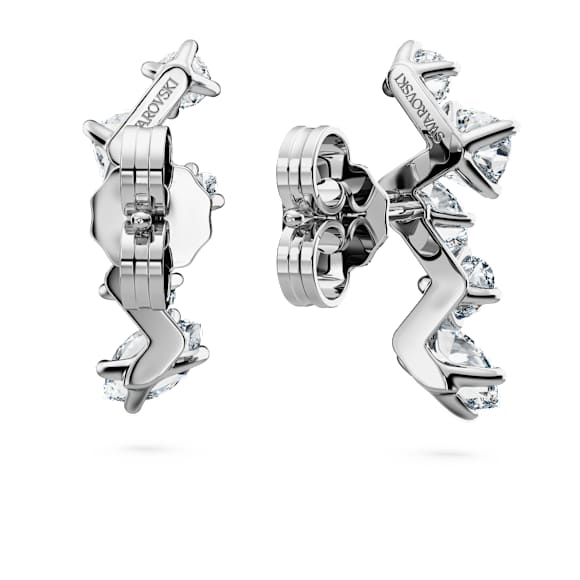 Galaxy ear cuffs, Lab-grown diamonds 1.25 ct tw, Mixed shapes, 14K white gold - Swarovski, 5710652