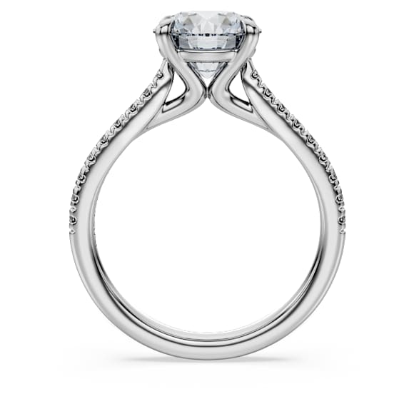 Eternity solitaire ring, Lab-grown diamonds 2.2 ct tw, Round shape, 14K white gold - Swarovski, 5710669