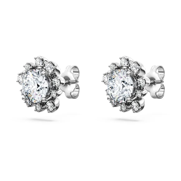 Galaxy stud earrings, Lab-grown diamonds 2.3 ct tw, Round shape, 14K white gold - Swarovski, 5710697