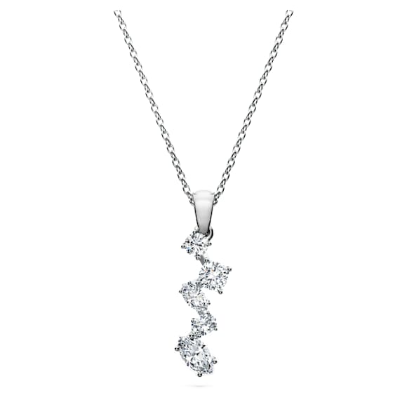 Galaxy pendant, Lab-grown diamonds 0.9 ct tw, Mixed shapes, 14K white gold - Swarovski, 5710719