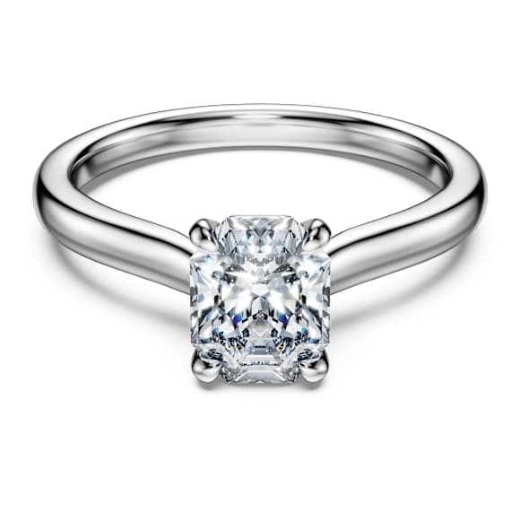 Eternity solitaire ring, Lab-grown diamonds 1.0 ct tw, Octagon shape, 14K white gold - Swarovski, 5710720