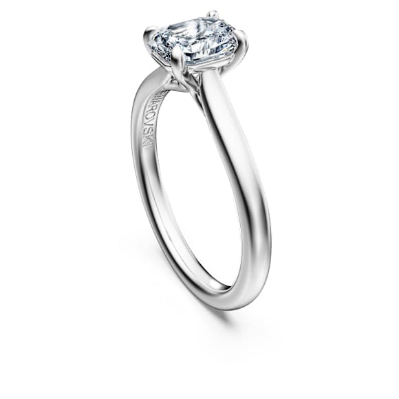Eternity solitaire ring, Lab-grown diamonds 1.0 ct tw, Octagon shape, 14K white gold - Swarovski, 5710720