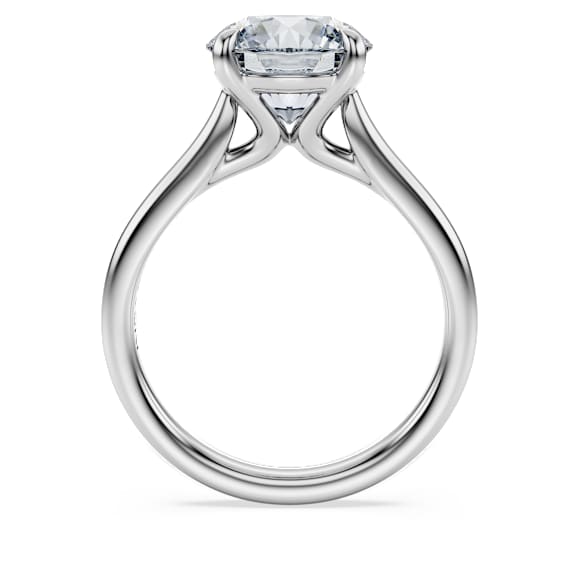 Eternity solitaire ring, Lab-grown diamonds 3 ct tw, Round shape, 14K white gold - Swarovski, 5710721