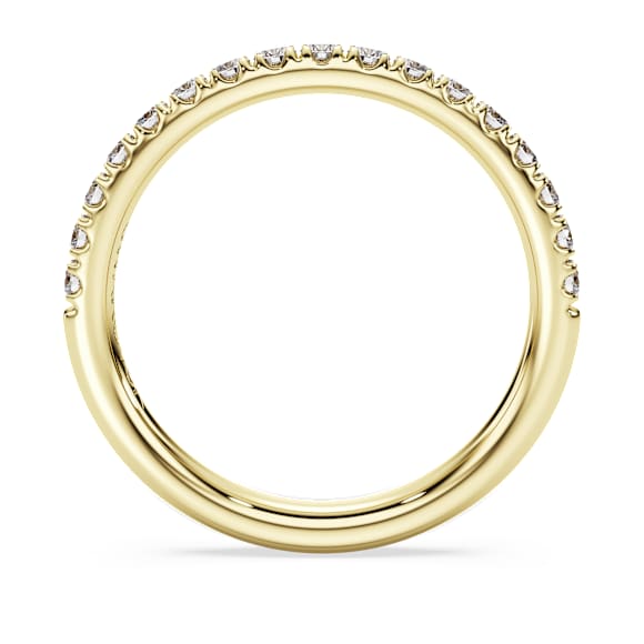 Eternity band ring, Lab-grown diamonds 0.4 ct tw, Round shape, 14K yellow gold - Swarovski, 5710744