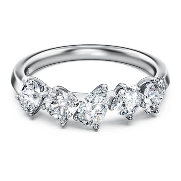 Galaxy ring, Lab-grown diamonds 1 ct tw, Mixed shapes, 14K white gold - Swarovski, 5710783