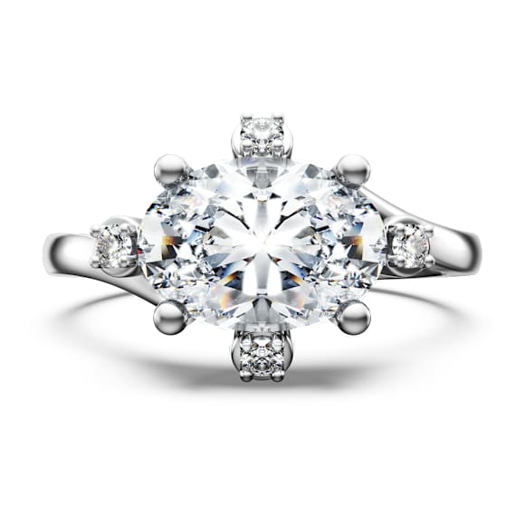 Galaxy ring, Lab-grown diamonds 2.1 ct tw, Mixed shapes, 14K white gold - Swarovski, 5710821