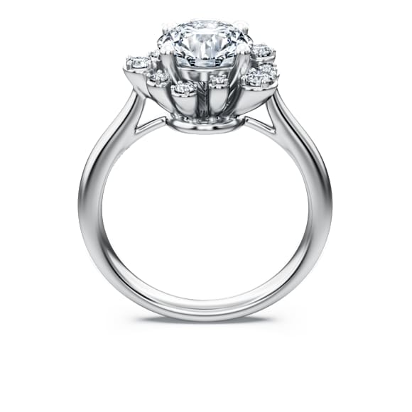 Galaxy ring, Lab-grown diamonds 2 ct tw, Round shape, 14K white gold - Swarovski, 5710827