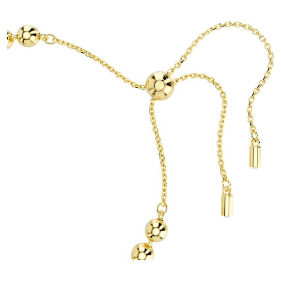 Imber bracelet, Crystal pearl, Heart cut, Heart, Pink, Gold-tone plated - Swarovski, 5711344