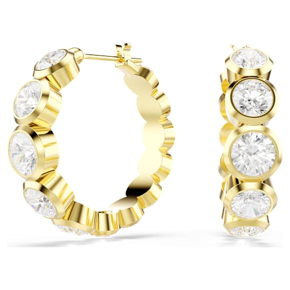 Imber ringoorbellen, Ronde slijpvorm, Wit, ‎18k gouden afwerking - Swarovski, 5711483