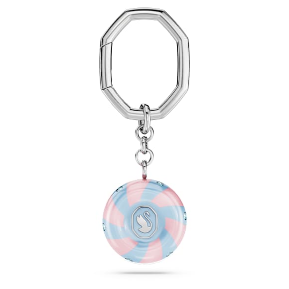 Dulcis key ring, Round cut, Multicolored, Rhodium plated - Swarovski, 5713885