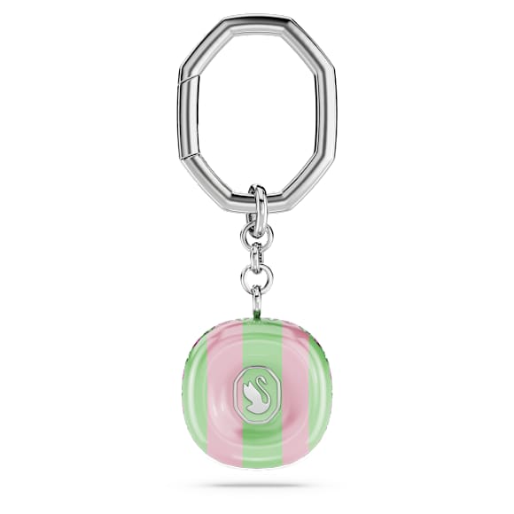 Dulcis key ring, Octagon cut, Multicolored, Rhodium plated - Swarovski, 5713886