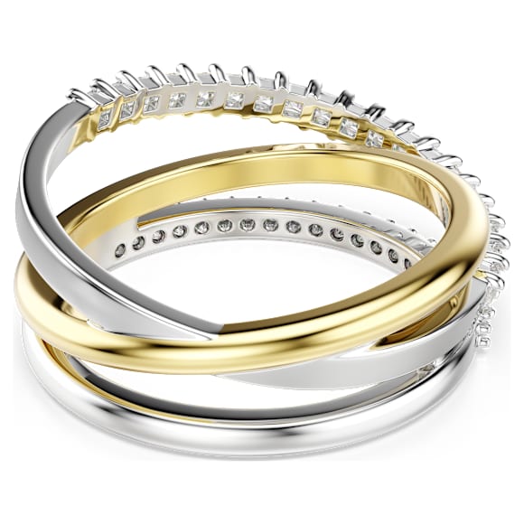 Hyperbola ring, Mixed cuts, White, Mixed metal finish - Swarovski, 5714161