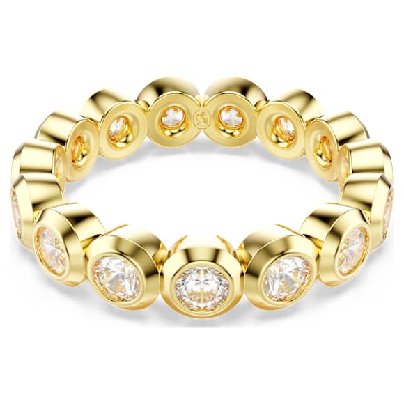 Imber ring, Round cut, White, Gold-tone plated - Swarovski, 5714309