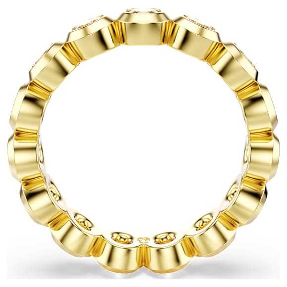 Imber ring, Round cut, White, Gold-tone plated - Swarovski, 5714309