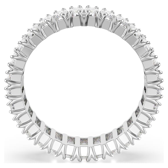 スワロフスキー Matrix リング トライアングルカット Matrix リング, バゲット・カット, ホワイト, シルバー系仕上げ