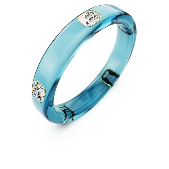 Dulcis Armreif, Oktagon-Schliff, Blau, 18K Goldbeschichtet - Swarovski, 5714389