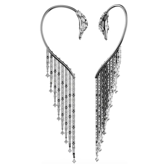 Ozdoby na ucho The Vienna Collection, Labuť, Bílé, Pokoveno rutheniem - Swarovski, 5714555