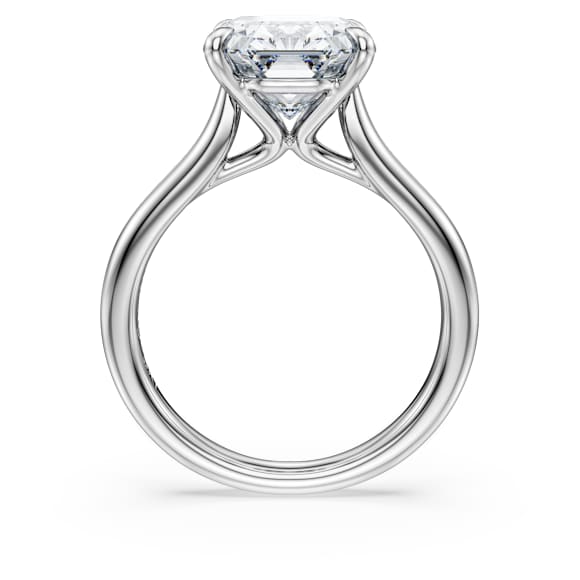 Eternity solitaire ring, Lab-grown diamonds 5 ct tw, Octagon shape, 18K white gold - Swarovski, 5714598