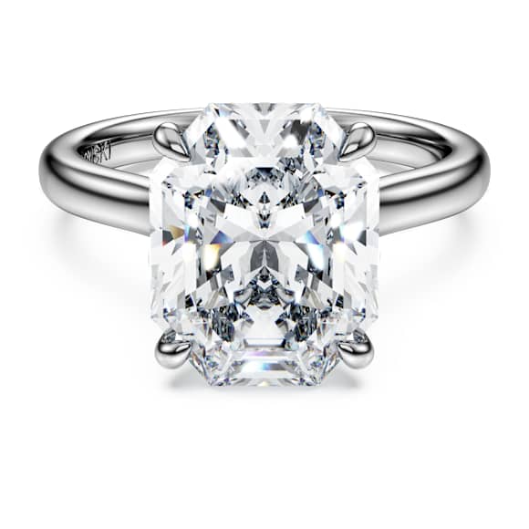 Eternity solitaire ring, Lab-grown diamonds 5 ct tw, Octagon shape, 18K white gold - Swarovski, 5714602