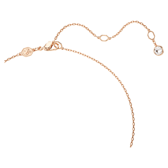 Pandantiv Swan, Lebădă, Alb, Finisaj din aur roz de 18k - Swarovski, 5714903