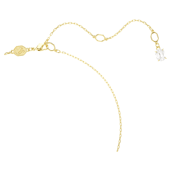 Swan 链坠, 天鹅, 白色, 金色饰面 - Swarovski, 5714934