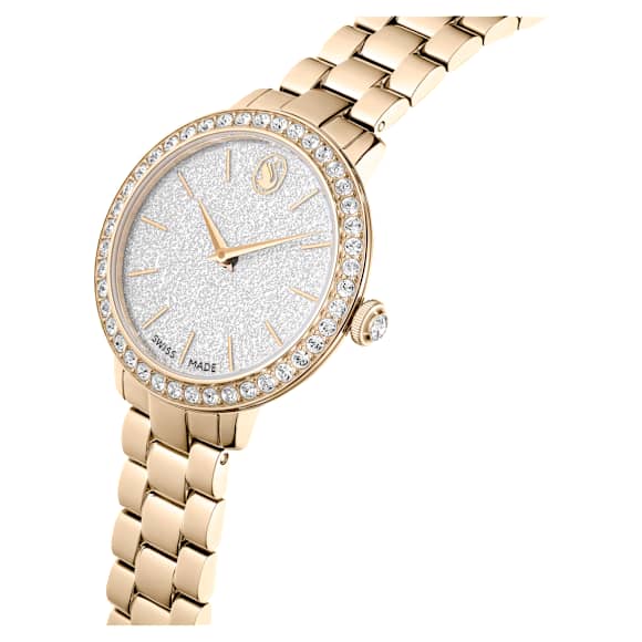 Watch, Swiss Made, Metal bracelet, Gold tone, Champagne gold-tone finish - Swarovski, 5715026