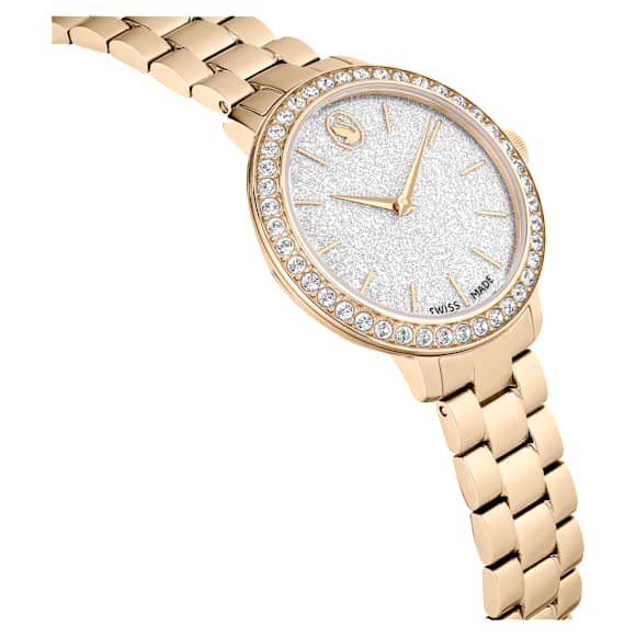 Watch, Swiss Made, Metal bracelet, Gold tone, Champagne gold-tone finish - Swarovski, 5715026