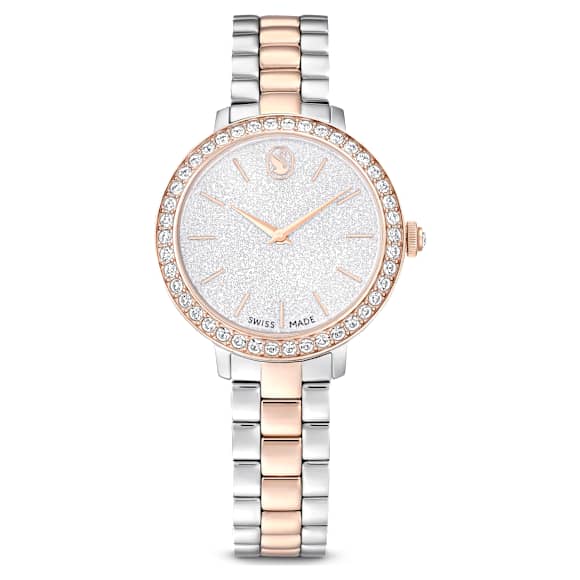 Watch, Swiss Made, Metal bracelet, Silver Tone, Rose gold-tone finish - Swarovski, 5715028