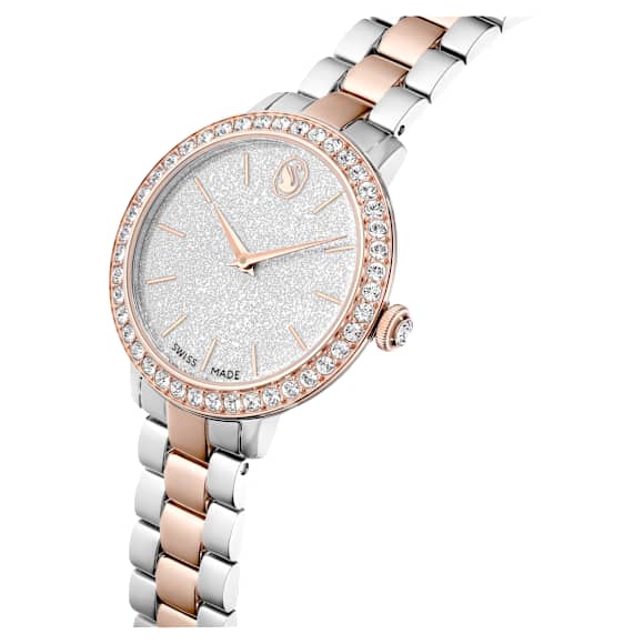Watch, Swiss Made, Metal bracelet, Silver Tone, Rose gold-tone finish - Swarovski, 5715028