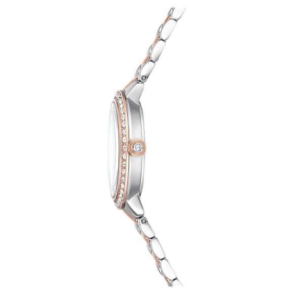 Watch, Swiss Made, Metal bracelet, Silver Tone, Rose gold-tone finish - Swarovski, 5715028