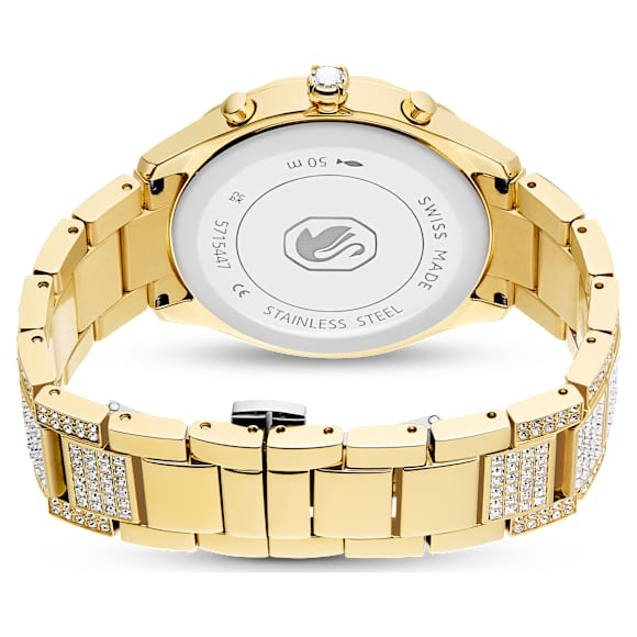 Dextera lux horloge, Swiss Made, Metalen armband, Goudkleurig, Goudkleurige afwerking - Swarovski, 5715447