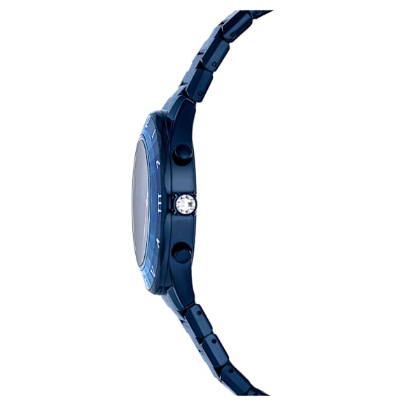 Montre Dextera chrono, 39 mm, Fabriqué en Suisse, Bracelet en métal, Bleues, Finition bleue - Swarovski, 5715457