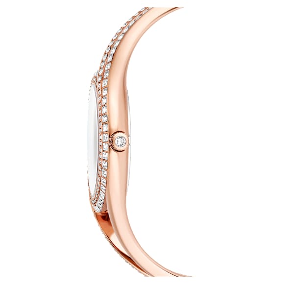 Hyperbola bangle watch, Swiss Made, Metal bracelet, Rose gold tone, Rose gold-tone finish - Swarovski, 5715465