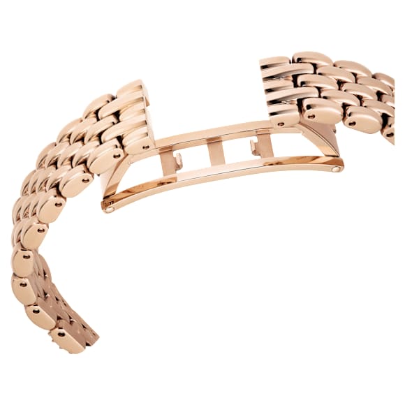 Dextera Octagon watch, Swiss Made, Metal bracelet, Gold tone, Rose gold-tone finish - Swarovski, 5715517