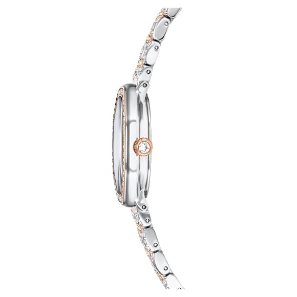 Dextera Octagon watch, Swiss Made, Metal bracelet, Silver Tone, Rose gold-tone finish - Swarovski, 5715521