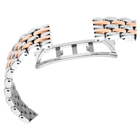 Dextera Octagon watch, Swiss Made, Metal bracelet, Silver Tone, Rose gold-tone finish - Swarovski, 5715521