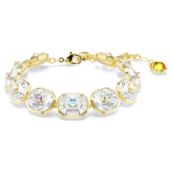 Pulsera Chroma, Talla octogonal, Multicolor, Acabado en oro de 18 quilates - Swarovski, 5715800