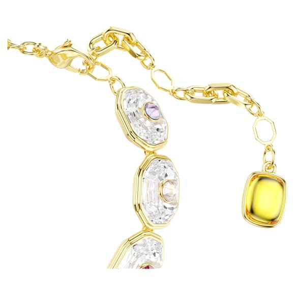 Chroma Armband, Oktagon-Schliff, Mehrfarbig, 18K Goldbeschichtet - Swarovski, 5715800