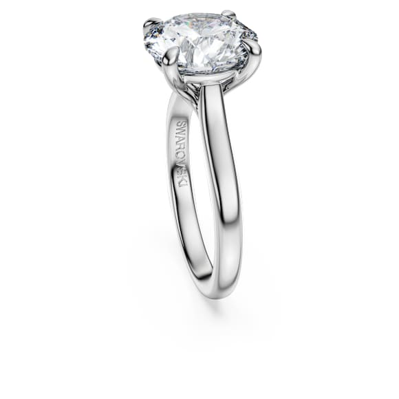 Eternity 單鑽戒指, 總重 4 克拉培育鑽石, 圓形, 18K 金（白色) - Swarovski, 5716151