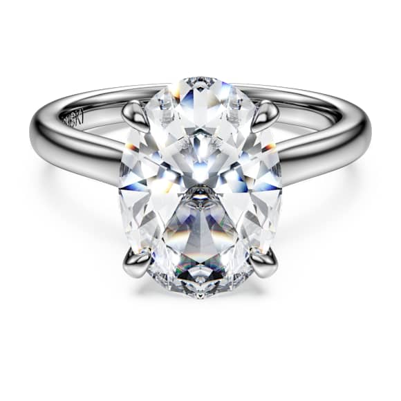 Eternity 单石戒指, 总重 4 克拉培育钻石, 椭圆形, 18K 金（白色) - Swarovski, 5716154