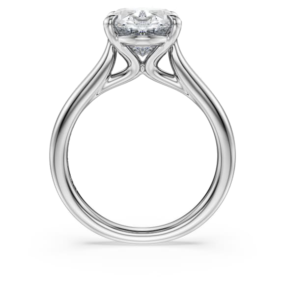 Eternity 单石戒指, 总重 4 克拉培育钻石, 椭圆形, 18K 金（白色) - Swarovski, 5716154