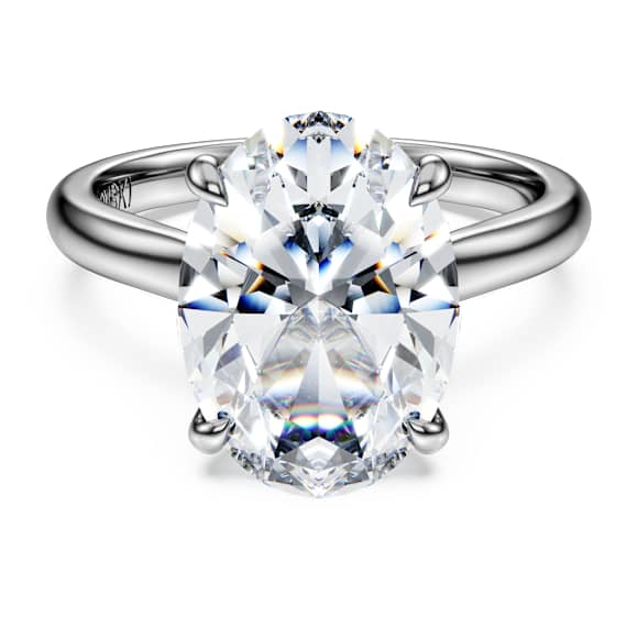 Eternity 单石戒指, 总重 5 克拉培育钻石, 椭圆形, 18K 金（白色) - Swarovski, 5716177