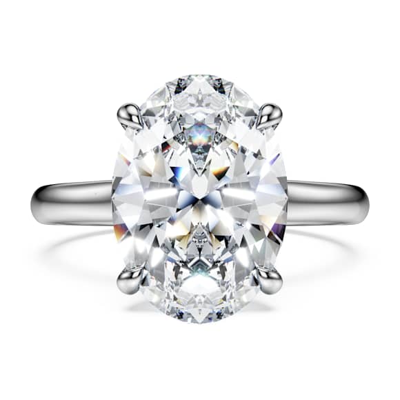 Eternity 单石戒指, 总重 5 克拉培育钻石, 椭圆形, 18K 金（白色) - Swarovski, 5716177