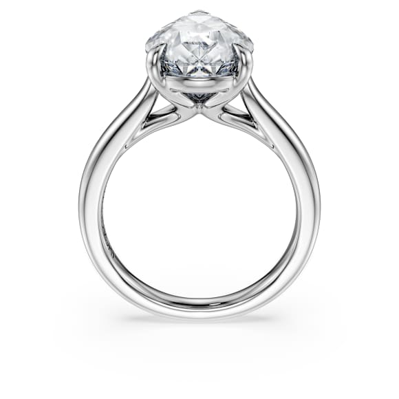 Eternity 单石戒指, 总重 5 克拉培育钻石, 梨形切割, 18K 金（白色） - Swarovski, 5716181