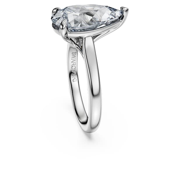 Eternity 单石戒指, 总重 5 克拉培育钻石, 梨形切割, 18K 金（白色） - Swarovski, 5716182