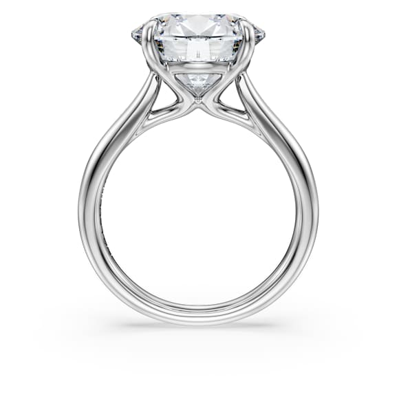 Eternity 單鑽戒指, 總重 6 克拉培育鑽石, 圓形, 18K 金(白色) - Swarovski, 5716191